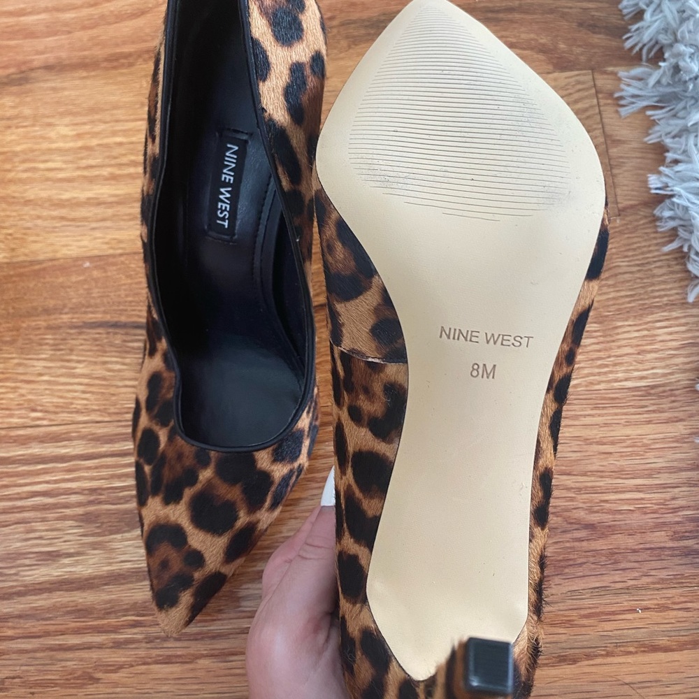 Nine West Leopard Print Pointed Toe Heels - image 3